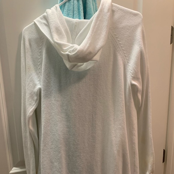 Anacapa Open Front Linen Blend Hooded Cardigan - Picture 3 of 3